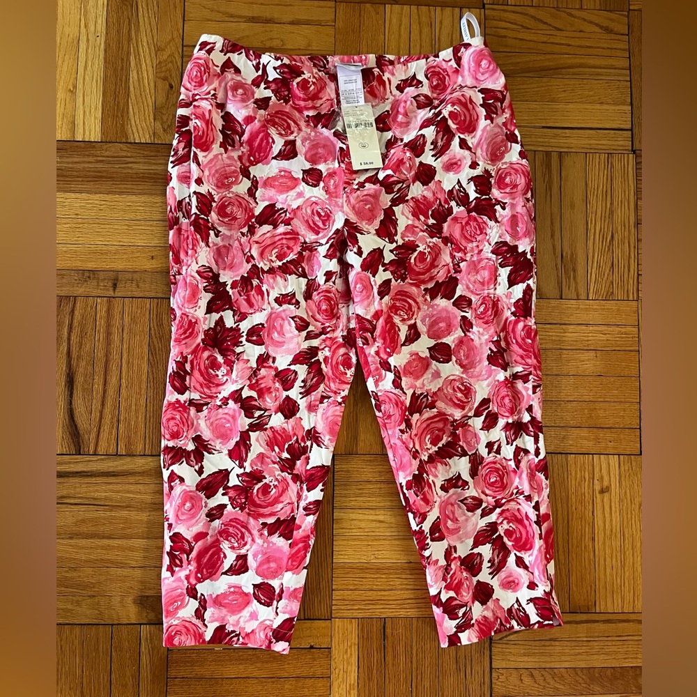 Laura Ashley floral cotton pants